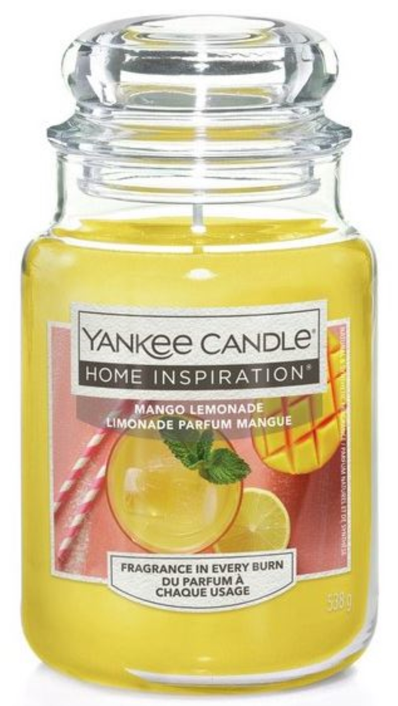 YANKEE CANDLE Yankee Candle Home Inspiration fragranza Mango Lemonade (limonata al mango) candela grande